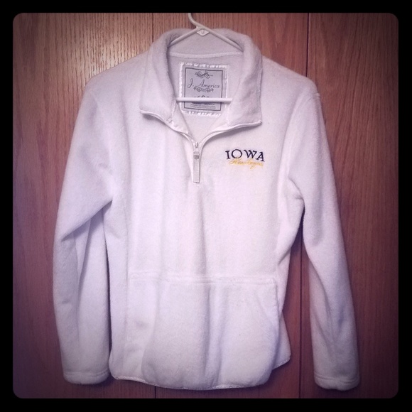 White Iowa Fleece Jacket - Picture 1 of 3